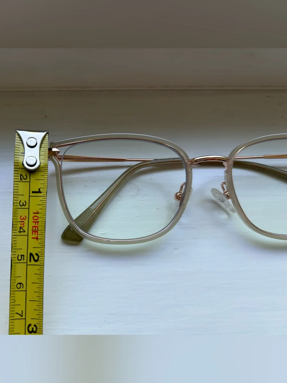 Women’s Clear with Light Green Tinted Stylish Blue Blocker Eyeglasses